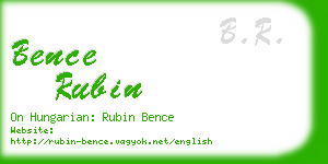 bence rubin business card